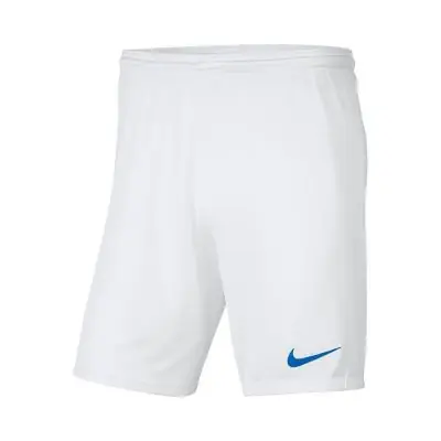 Short Nike Park III blanc et bleu royal pour Enfant BV6865-104