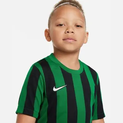 Maglia Nike a righe per Bambini della Divisione IV CW3819 302 Verde e nero EKINSPORT