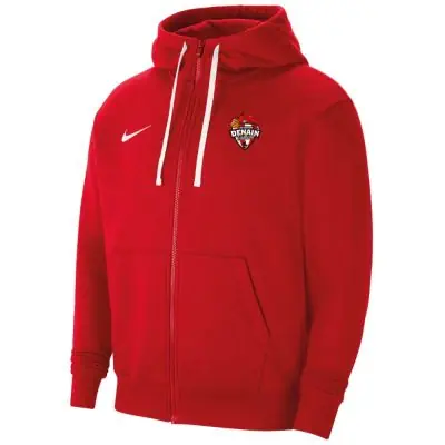 Sweat zippé à capuche Nike AS Denain-Voltaire Rouge pour homme