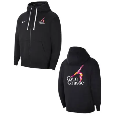Sweat zippé à capuche Nike Gym Grasse Noir pour femme