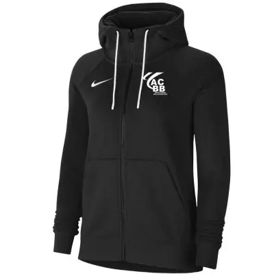 Sudadera con zip y capucha Nike ACBB Handball Negro para mujer