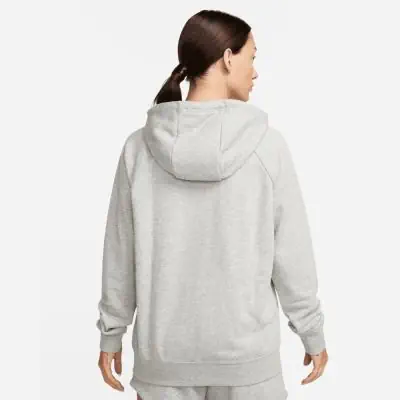 sweat zippe capuche nike team club 20 gris femme cw6955 063