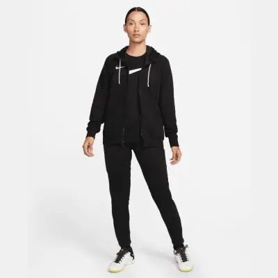 sweat zippe capuche nike team club 20 noir femme cw6955 010