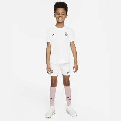 ensemble foot nike fff 2022 exterieur blanc enfant cz0350 100