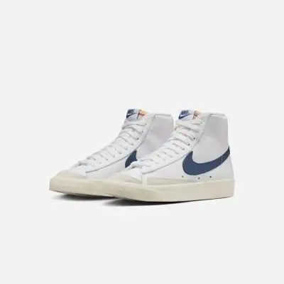 Chaussures Nike Blazer Mid 77 Vintage Blanc Bleu pour Femme EKINSPORT