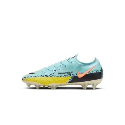chaussures foot nike phantom gt2 elite bleu jaune cz9890 407