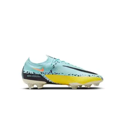 chaussures foot nike phantom gt2 elite bleu jaune cz9890 407