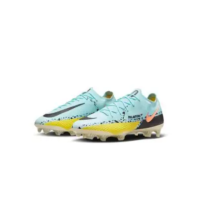chaussures foot nike phantom gt2 elite bleu jaune cz9890 407