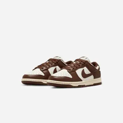 Chaussures Nike Dunk Low Blanc Marron pour Femme EKINSPORT