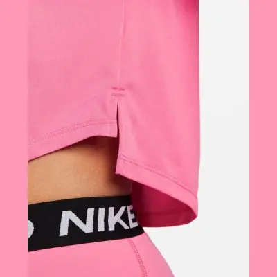 tshirt nike dri fit one fit cropped rose femme dd4954 684