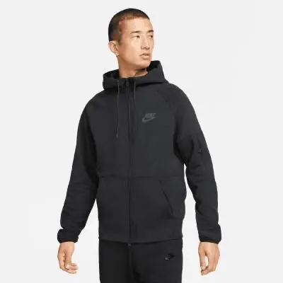 HOT Tech Felpa Nike Nera Con Cappuccio E Zip Felpa Con