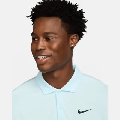 Men s NikeCourt Sky Blue Tennis Polo EKINSPORT