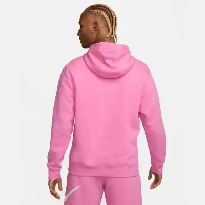 sweat a capuche nike sportswear rose et blanc homme bv2654 675