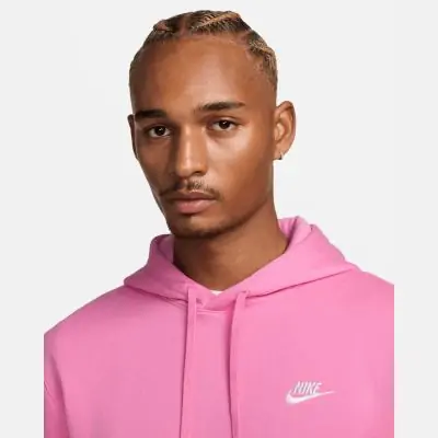 sweat a capuche nike sportswear rose et blanc homme bv2654 675
