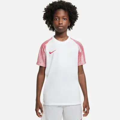 Maillot Nike Dri FIT Academy pour Enfant DH8369 100 Blanc Rouge EKINSPORT