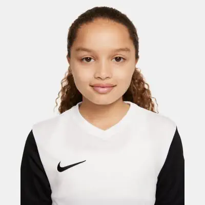 Nike Dri FIT Tiempo Premier II Kids Jersey DH8389 100 White Black EKINSPORT