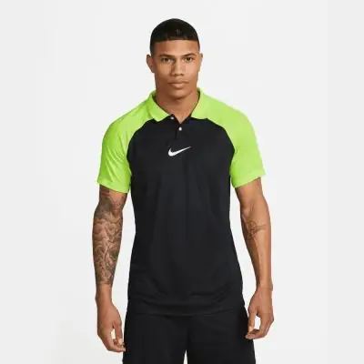 Nike Men s Dri FIT Academy Pro Polo DH9228 010 Black Fluorescent Yellow EKINSPORT