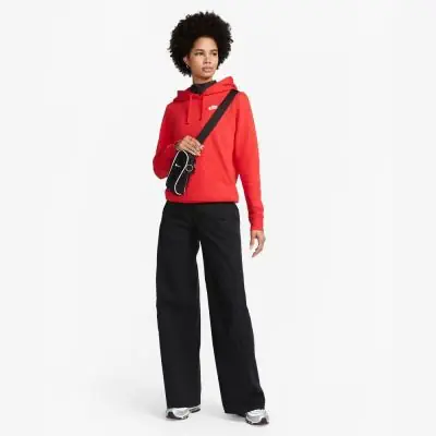 Nike Sportswear Pull Nike Femme Rouge Nike Club Fleece Pullover