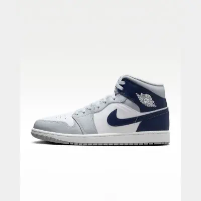 Nike Air Jordan 1 Mid Men s Shoes White Anthracite Black EKINSPORT