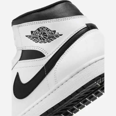 Chaussures Nike Air Jordan 1 Mid Blanc Anthracite Noir pour homme EKINSPORT