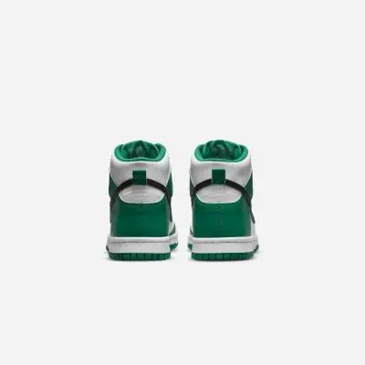 chaussures nike dunk high vert blanc noir enfant dr0527 300