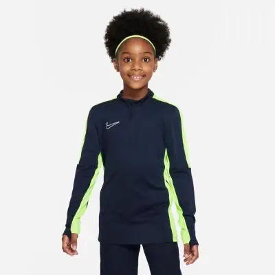 Felpa Nike Dri Fit Academy 23 Kids DR1356 452 Navy e giallo fluorescente EKINSPORT