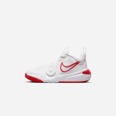 Zapatillas de baloncesto Nike Team Hustle D 11 blancas y rojas para ninos EKINSPORT