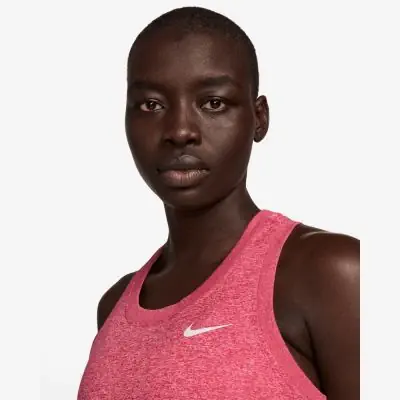 Women s Nike Dri FIT pink white tank top EKINSPORT