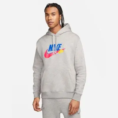 Sweat à capuche Nike Sportswear Standard Issue Fleece Gris pour Homme DZ2513-063