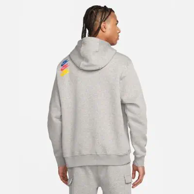 Sweat à capuche Nike Sportswear Standard Issue Fleece Gris pour Homme DZ2513-063