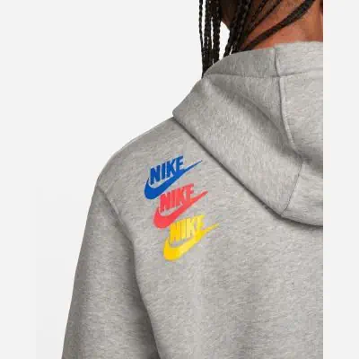 Sweat à capuche Nike Sportswear Standard Issue Fleece Gris pour Homme DZ2513-063
