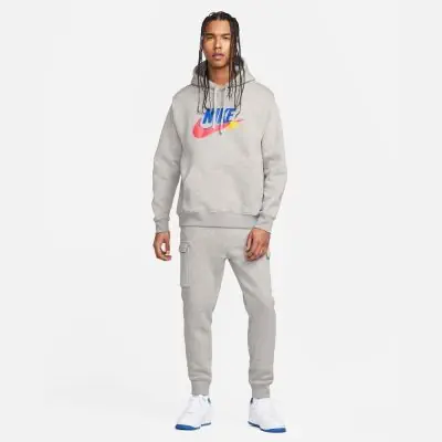 Sweat à capuche Nike Sportswear Standard Issue Fleece Gris pour Homme DZ2513-063