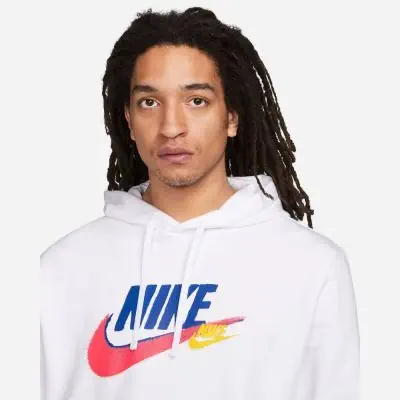 Sweat à capuche Nike Sportswear Standard Issue Fleece Blanc pour Homme DZ2513-100
