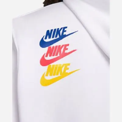 Sweat à capuche Nike Sportswear Standard Issue Fleece Blanc pour Homme DZ2513-100