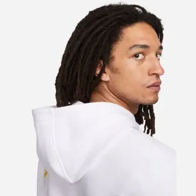 Sweat à capuche Nike Sportswear Standard Issue Fleece Blanc pour Homme DZ2513-100