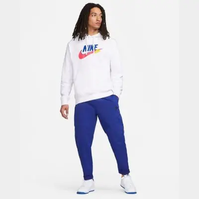 Sweat à capuche Nike Sportswear Standard Issue Fleece Blanc pour Homme DZ2513-100