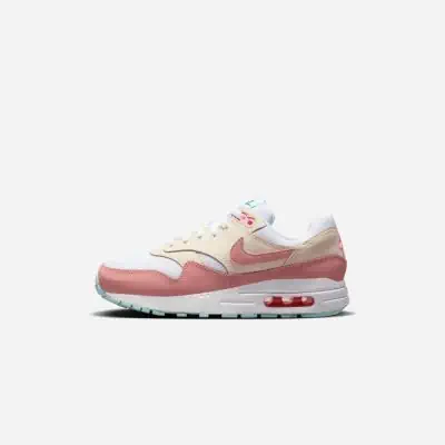 Scarpe Air Max 1 bianche e rosa per bambini EKINSPORT