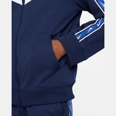 sweat a capuche zippe nike sportswear repeat enfant dz5622 410