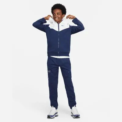 sweat a capuche zippe nike sportswear repeat enfant dz5622 410