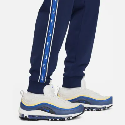 bas de jogging nike sportswear repeat bleu enfant dz5623 410