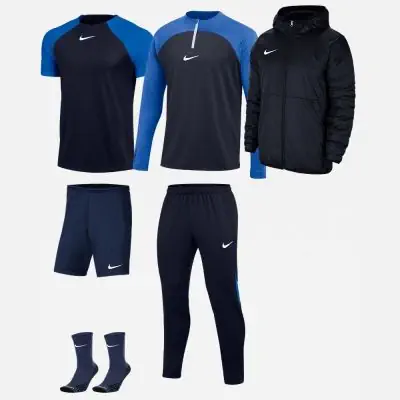 Ensemble Nike enfant Pack 6 pièces Maillot Academy Pro Short Park III Chaussettes SQuad Veste Academy Pro Pantalon de survêtement Academy Pro Veste doublée Team Fall DH9279 BV6865 SK0030 DH9283 DH9325 CW6159