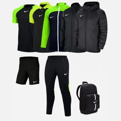 Ensemble Nike enfant Pack 7 pièces Maillot Academy Pro Short Park III Polo Academy Pro Coupe-vent Park 20 Veste Academy Pro Pantalon de survêtement Academy Pro Veste doublée Team Fall Sac à dos Academy Team DH9279 BV6865 DH9289 BV6881 DH9283 DH9325 CW6159