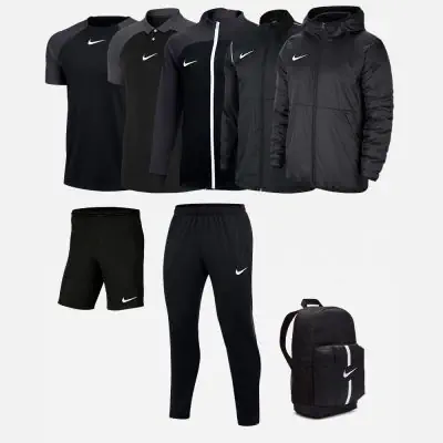 Ensemble Nike enfant Pack 7 pièces Maillot Academy Pro Short Park III Polo Academy Pro Coupe-vent Park 20 Veste Academy Pro Pantalon de survêtement Academy Pro Veste doublée Team Fall Sac à dos Academy Team DH9279 BV6865 DH9289 BV6881 DH9283 DH9325 CW6159