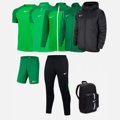 Ensemble Nike enfant Pack 7 pièces Maillot Academy Pro Short Park III Polo Academy Pro Coupe-vent Park 20 Veste Academy Pro Pantalon de survêtement Academy Pro Veste doublée Team Fall Sac à dos Academy Team DH9279 BV6865 DH9289 BV6881 DH9283 DH9325 CW6159