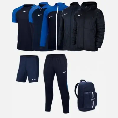Ensemble Nike enfant Pack 7 pièces Maillot Academy Pro Short Park III Polo Academy Pro Coupe-vent Park 20 Veste Academy Pro Pantalon de survêtement Academy Pro Veste doublée Team Fall Sac à dos Academy Team DH9279 BV6865 DH9289 BV6881 DH9283 DH9325 CW6159
