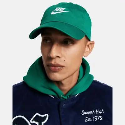 Adult Nike Club Unstructured Futura Wash Green White Cap EKINSPORT