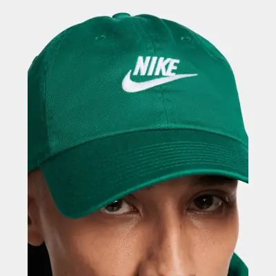 Adult Nike Club Unstructured Futura Wash Green & White Cap  display picture 2