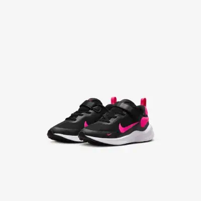 Nike Revolution 7 Black Pink Children s Shoes EKINSPORT