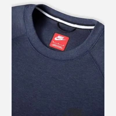 sweat shirt nike tech fleece crew bleu marine homme fb7916 473