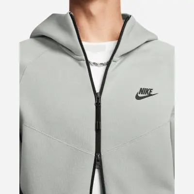 Sudadera con capucha y cremallera Nike Tech Fleece Windrunner Grey